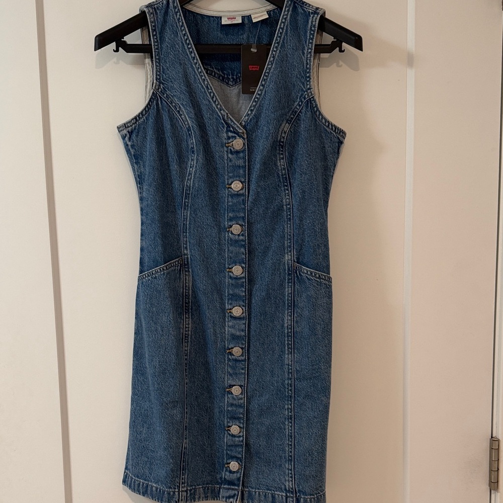 Vianna Denim Button Front Dress - Picture 4 of 9